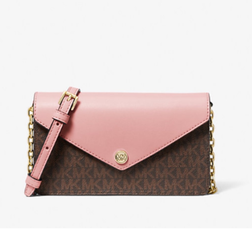 NWT Michael Kors Envelope Signature Logo Crossbody Bag